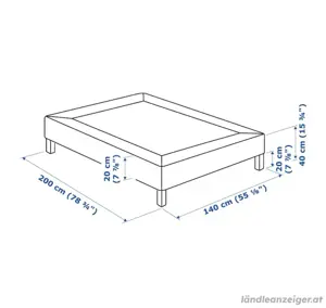 Bett Mit Madratze 140x200 Bild 2