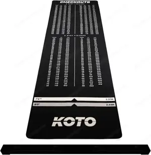 Dartmatte als Bodenschutz mit Score-Indikation (Checkout) & Standleiste (Oche)