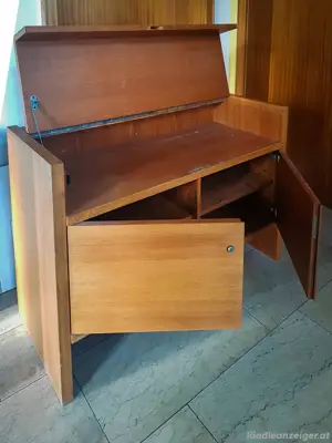 Großer Echtholz Schreibtisch (optional mit mit Sekretär), Chefbüro, Designermöbel Bild 5