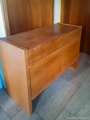 Großer Echtholz Schreibtisch (optional mit mit Sekretär), Chefbüro, Designermöbel Bild 4