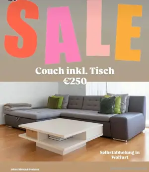 Couch inkl. Couchtisch