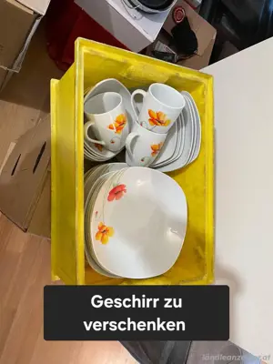 Geschirr zu verschenken