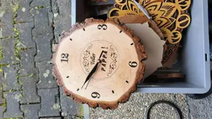 einzigartige handarbeit   holz-uhr  toller pappa!    perfekt als geschenk