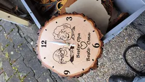 einzigartige holz-uhr   perfekt für oma oder opa! Bild 2