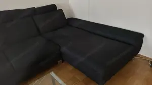 ECKSOFA in Webstoff Blau Bild 2
