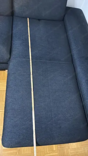 ECKSOFA in Webstoff Blau Bild 6