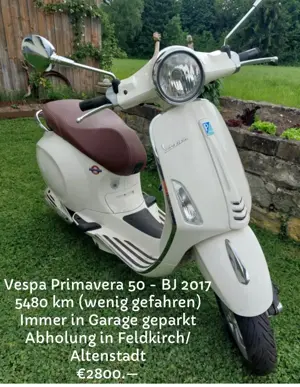 Vespa, Original Piaggio Primavera, weiss