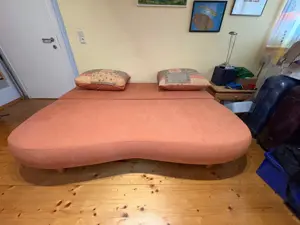 Kautsch - Sofa Stoff in Terrakotta-Farbe Bild 2