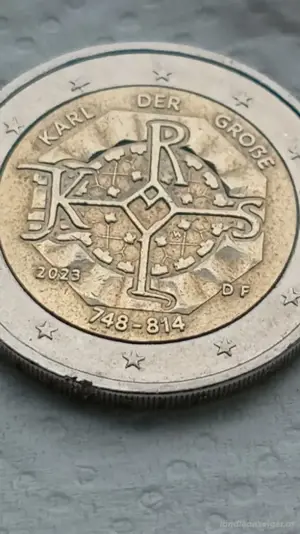 2  euro 2023 df münzen karl der große  Bild 2