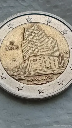 2 euro  2023 A Elbphilharmonie hamburg deutschland 