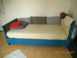 1 oder 2 Sofa - Bett in blau Junghans - Nostalgie