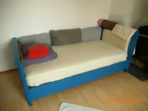 1 oder 2 Sofa - Bett in blau Junghans - Nostalgie Bild 2