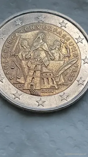 2 euro   2024 f paulskirchen verfassung  Bild 3