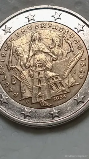 2 euro  2024 j paulskirchen verfassung 