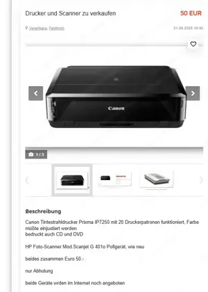 Canon Drucker und Scanner neuwertig