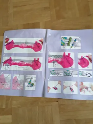 Perlen Webstuhl pink Bild 3