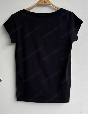 Schwarzes Damen kurzarm Shirt von Diesel Bild 3