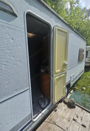 Wohnwagen Dethleffs Beduin 580 DB(2002)Wasserschaden + Dauercampingstellplatz Bild 3
