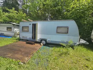 Wohnwagen Dethleffs Beduin 580 DB(2002)Wasserschaden + Dauercampingstellplatz Bild 6