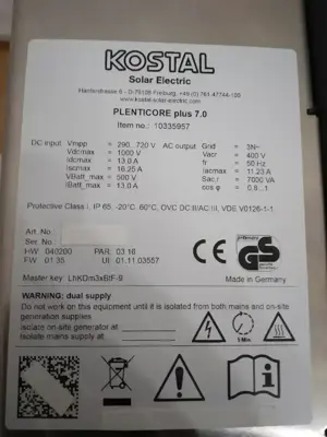 Wechselrichter Kostal Plenticore plus 7.0 mit Herstellergarantie bis 2035 Bild 2