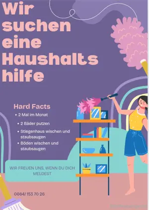 Wir suchen eine Haushaltshilfe 