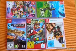Nintendo Switch spielkonsole wie neu zustand mit 5 Videospiele und OVP . Bild 3