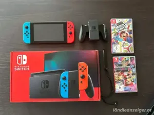 Nintendo switch spielkonsole mit OVP + Mario kart und super Mario party  , zustand : neue 