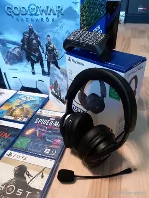 god of War edition ps5 spielkonsole mit kopförer + 12 videospiel + bundle ultimate laufwerk , OVP  Bild 5