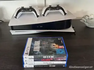 PS5 spielkonsole neu mit 2 controller und 4 disc videospiel 