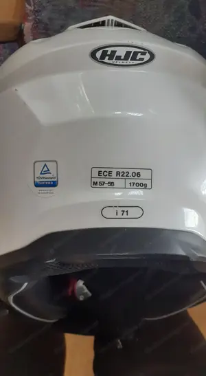 Motorradhelm HJC weiss Bild 3