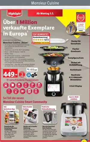 Küchenmaschine SilverCrest Monsieur Cousine Connect
