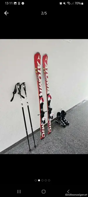 Ski: Atomic Race 158cm + Salomon S-Max 25 25.5 Bild 2