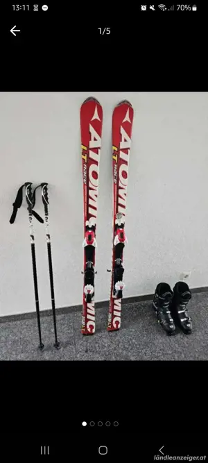 Ski: Atomic Race 158cm + Salomon S-Max 25 25.5