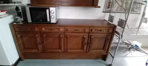 Sitzbank Schrank Stuhl Vollholz massiv Bild 6