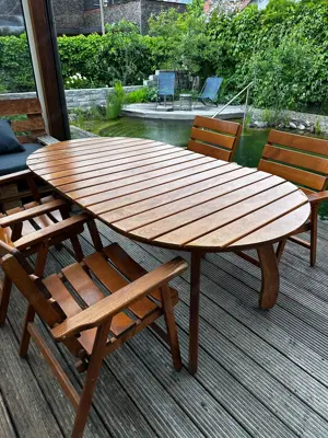 Teakkholz-Gartengarnitur   Gartenmöbel Bild 3