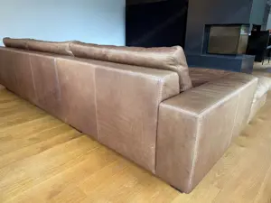 Hochwertiges Echtleder-Ecksofa in Dunkelbraun - gepflegt & zeitlos Bild 6