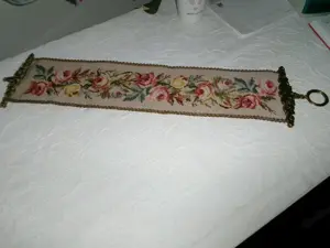Gobelin - Glockenzug mit Messsingbeschlägen Bild 4