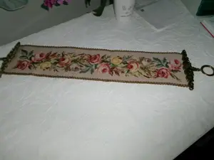 Gobelin - Glockenzug mit Messsingbeschlägen Bild 5