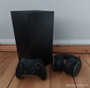 Xbox serie X schwarz spielkonsole mit ovp und Zubehör + kopförer und kontrollern 
