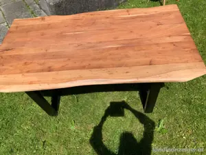 Tisch - ca. 82x160 cm Vollholz auf Stahlgestell Bild 3