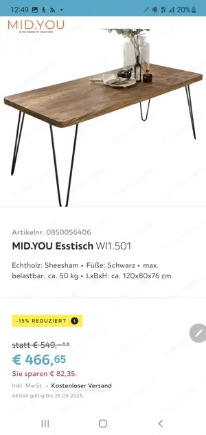 Esstisch  verkaufen