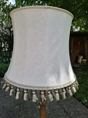 Stehlampe Vintage mit Eichenholzgestell Bild 2