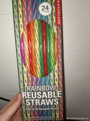 lange,bunte Strohhälme 24 Stk. 11"