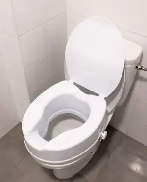 Toilettensitzerhöhung mit Deckel 15cm, Weiß Bild 3