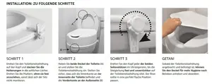 Toilettensitzerhöhung mit Deckel 15cm, Weiß Bild 4