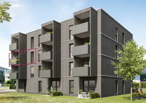 Neubau 2-Zimmer-Apartment im 2. OG mit Sonnen-Balkon in Top Lage nähe Messepark in Dornbirn Bild 2