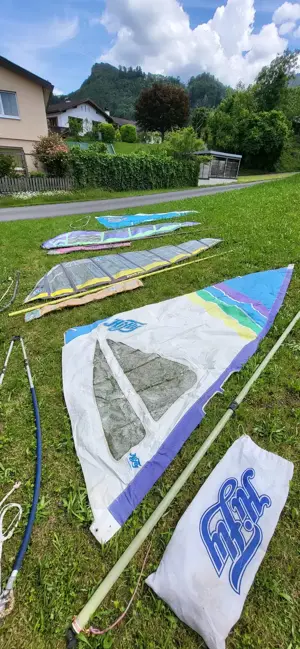 Surfbrett - 2 Surfboards mit 4 Segel, Masten, Gabelbäume und Finnen Bild 3