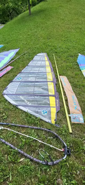 Surfbrett - 2 Surfboards mit 4 Segel, Masten, Gabelbäume und Finnen Bild 4