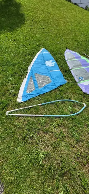 Surfbrett - 2 Surfboards mit 4 Segel, Masten, Gabelbäume und Finnen Bild 7