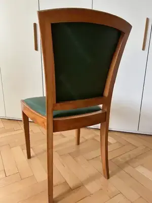 Vintage Leder Stuhl - Grün Bild 4
